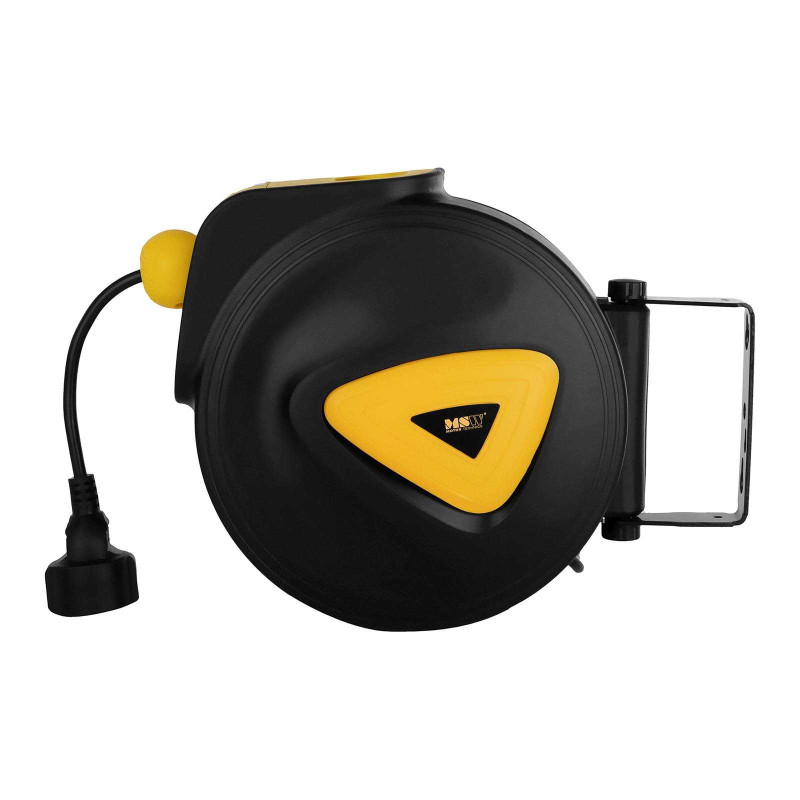 Automatinis vyniotuvas, sieninis kabelio ritė su ilgintuvu AC230V / 10A / 50Hz lizdas, ilgis 11,5m