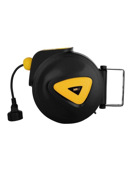Automatinis vyniotuvas, sieninis kabelio ritė su ilgintuvu AC230V / 10A / 50Hz lizdas, ilgis 11,5m Automatinis vyniotuvas, sieninis kabelio ritė su ilgintuvu AC230V / 10A / 50Hz lizdas, ilgis 11,5m