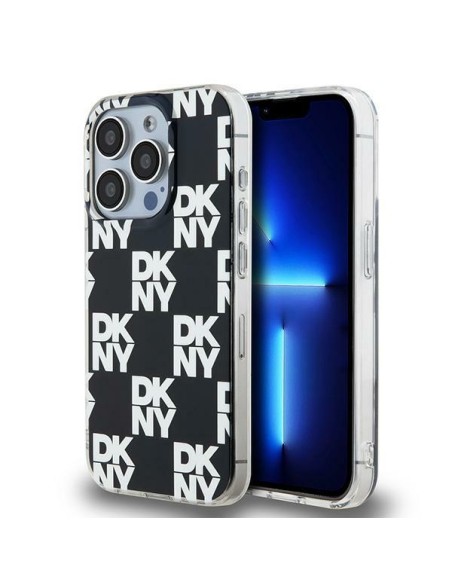 Etui DKNY IML Checkered Mono Pattern na iPhone 15 Pro Max - czarne