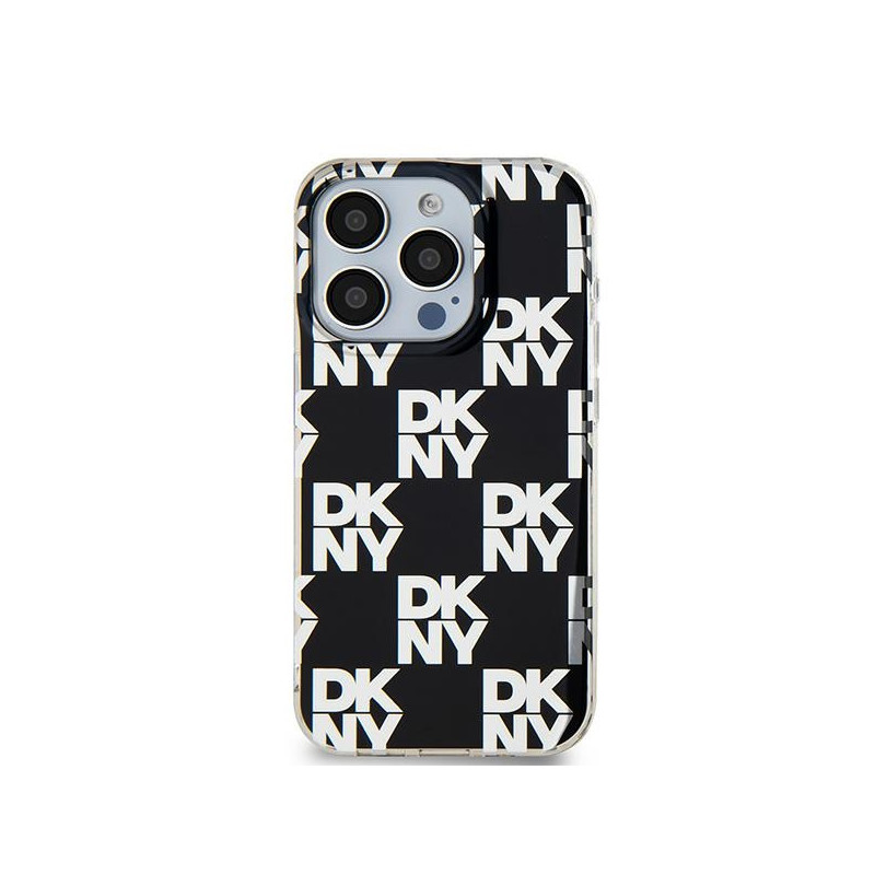 Etui DKNY IML Checkered Mono Pattern na iPhone 15 Pro Max - czarne