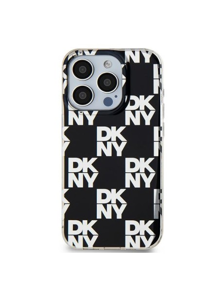 Etui DKNY IML Checkered Mono Pattern na iPhone 15 Pro Max - czarne