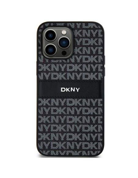 Etui DKNY Leather Mono Stripe & Metal Logo na Samsung Galaxy S24 Ultra - czarne