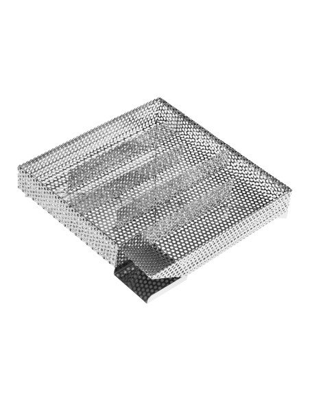 Rūkyklos įdėklas medienos drožlėms stačiakampis nerūdijantis plienas 20,5x3,2x4,4 cm Rūkyklos įdėklas medienos drožlėms stačiakampis nerūdijantis plienas 20,5x3,2x4,4 cm