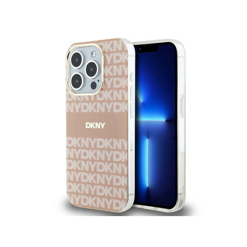 Etui DKNY IML Mono & Stripe MagSafe na iPhone 13 Pro / 13 - różowe Etui DKNY IML Mono & Stripe MagSafe na iPhone 13 Pro / 13 - różowe
