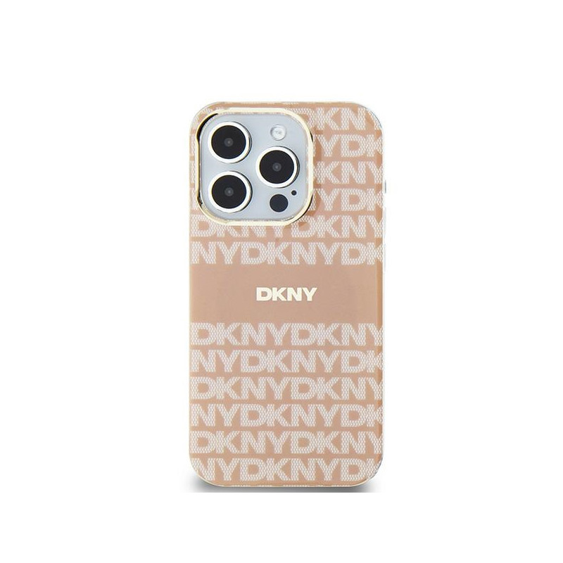 Etui DKNY IML Mono & Stripe MagSafe na iPhone 15 Plus / 14 Plus - różowe Etui DKNY IML Mono & Stripe MagSafe na iPhone 15 Plus / 14 Plus - różowe
