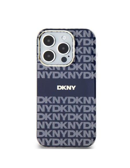 Etui DKNY IML Mono & Stripe MagSafe na iPhone 15 / 14 / 13 - niebieskie Etui DKNY IML Mono & Stripe MagSafe na iPhone 15 / 14 / 13 - niebieskie