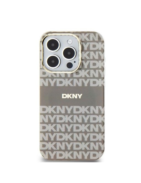 Etui DKNY IML Mono & Stripe MagSafe na iPhone 15 / 14 / 13 - beżowe Etui DKNY IML Mono & Stripe MagSafe na iPhone 15 / 14 / 13 - beżowe