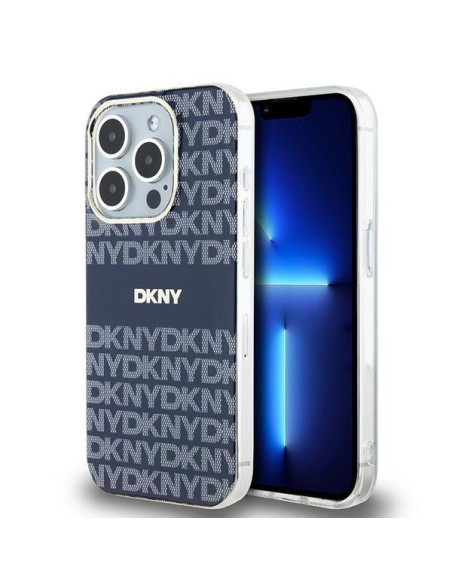 Etui DKNY IML Mono & Stripe MagSafe na iPhone 15 Pro Max - niebieskie Etui DKNY IML Mono & Stripe MagSafe na iPhone 15 Pro Max - niebieskie