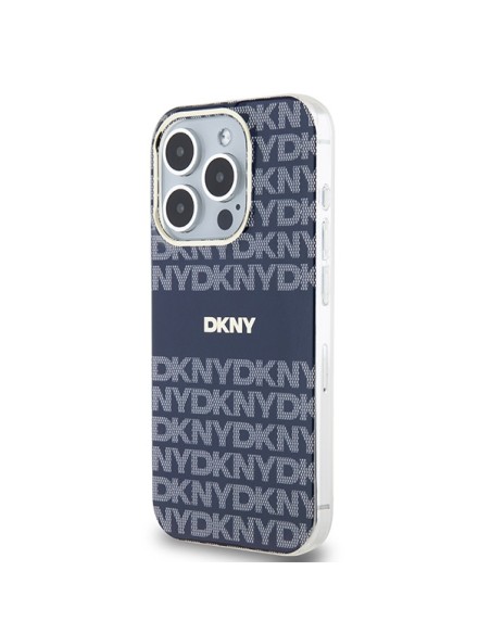 Etui DKNY IML Mono & Stripe MagSafe na iPhone 15 Pro Max - niebieskie Etui DKNY IML Mono & Stripe MagSafe na iPhone 15 Pro Max - niebieskie