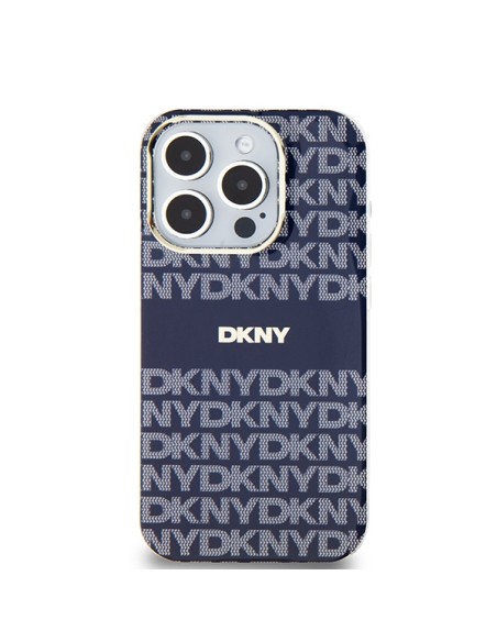 Etui DKNY IML Mono & Stripe MagSafe na iPhone 15 Pro Max - niebieskie Etui DKNY IML Mono & Stripe MagSafe na iPhone 15 Pro Max - niebieskie