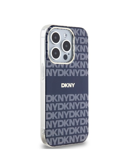 Etui DKNY IML Mono & Stripe MagSafe na iPhone 15 Pro Max - niebieskie Etui DKNY IML Mono & Stripe MagSafe na iPhone 15 Pro Max - niebieskie