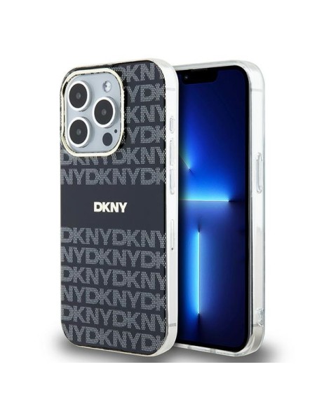 Etui DKNY IML Mono & Stripe MagSafe na iPhone 15 Pro Max - czarne Etui DKNY IML Mono & Stripe MagSafe na iPhone 15 Pro Max - czarne