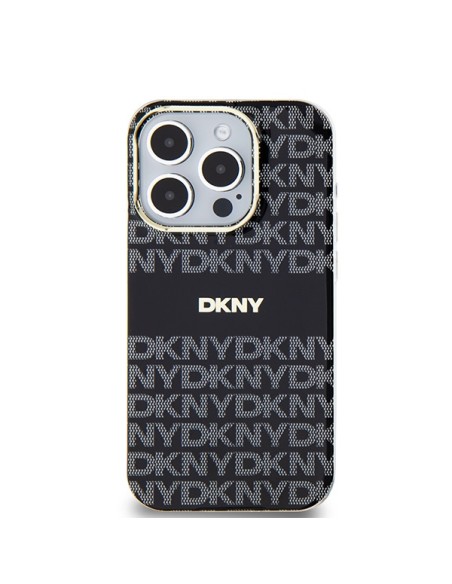 Etui DKNY IML Mono & Stripe MagSafe na iPhone 15 Pro Max - czarne Etui DKNY IML Mono & Stripe MagSafe na iPhone 15 Pro Max - czarne