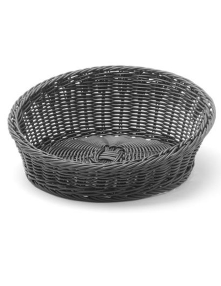 Vitrinos krepšelis duonos vaisiams įstrižas apvalus skersmuo. 310 mm juoda - Hendi 426579 Vitrinos krepšelis duonos vaisiams įstrižas apvalus skersmuo. 310 mm juoda - Hendi 426579