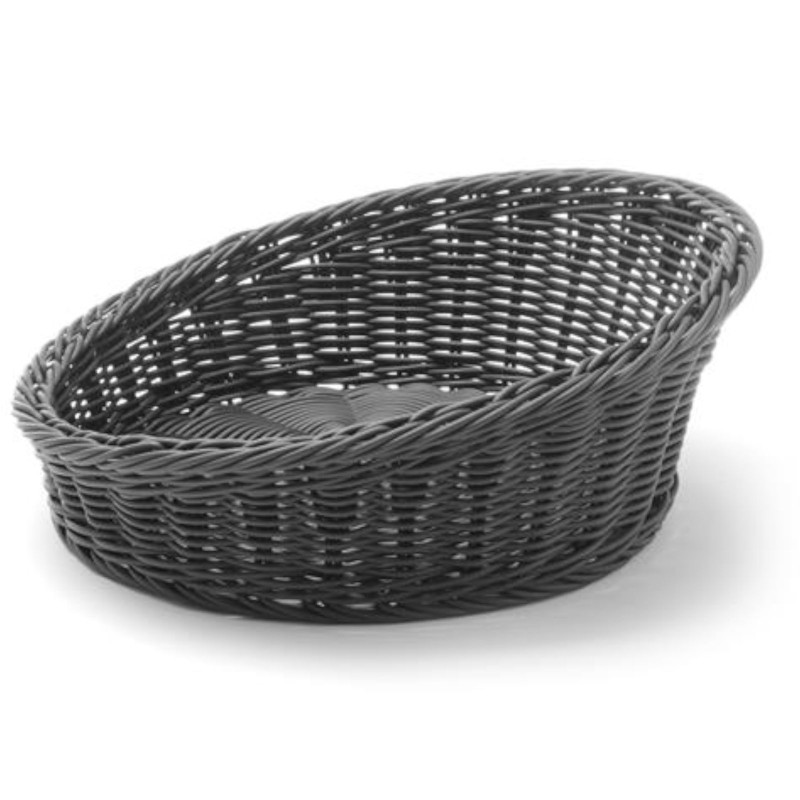 Vitrinos krepšelis duonos vaisiams įstrižas apvalus skersmuo. 310 mm juoda - Hendi 426579