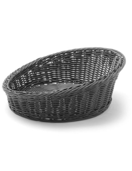 Vitrinos krepšelis duonos vaisiams įstrižas apvalus skersmuo. 310 mm juoda - Hendi 426579 Vitrinos krepšelis duonos vaisiams įstrižas apvalus skersmuo. 310 mm juoda - Hendi 426579