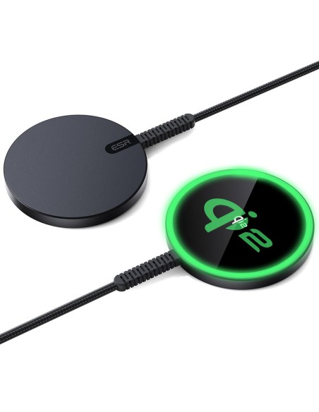 Ładowarka ESR Halolock Qi2 Mini bezprzewodowa 15W z MagSafe - czarna Ładowarka ESR Halolock Qi2 Mini bezprzewodowa 15W z MagSafe - czarna