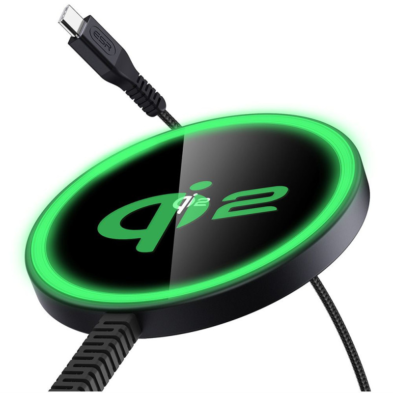 Ładowarka ESR Halolock Qi2 Mini bezprzewodowa 15W z MagSafe - czarna