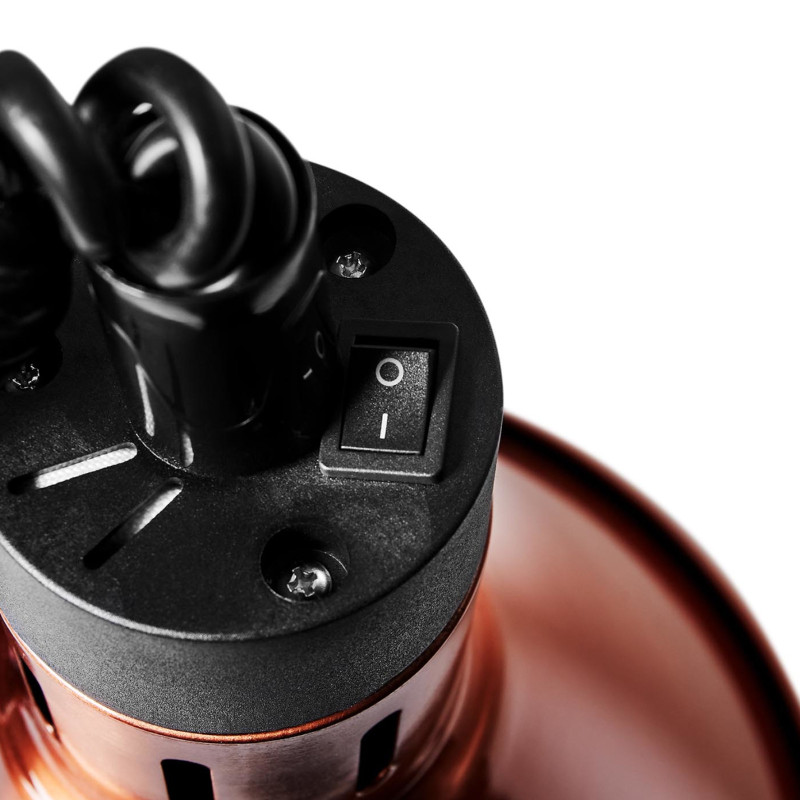 Šildymo lempa infraraudonųjų spindulių indams IR pakabinamas varinis sk. 27cm 250W