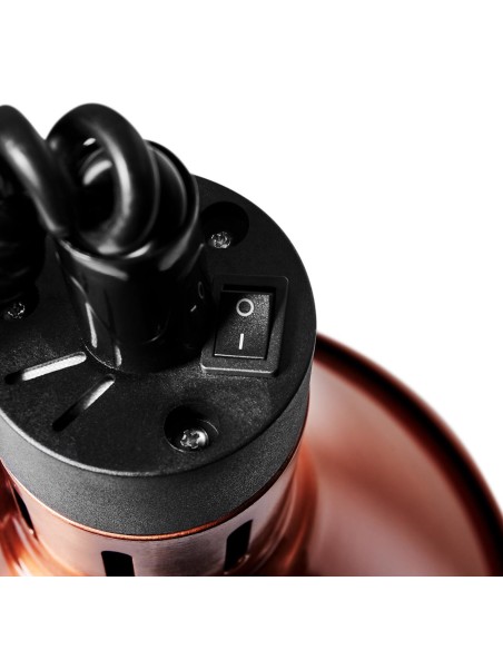 Šildymo lempa infraraudonųjų spindulių indams IR pakabinamas varinis sk. 27cm 250W