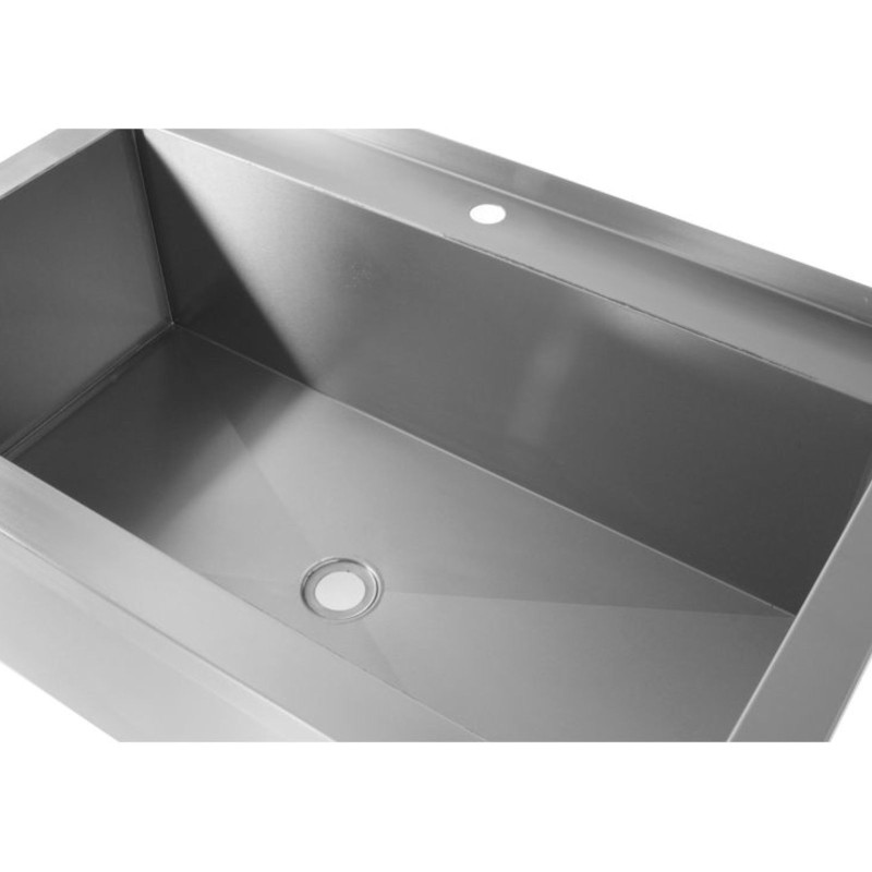 
Maitinimo stalas su vienos kameros baseinu, suvirintas nerūdijantis plienas, 60x60x85 cm - Hendi 813294
