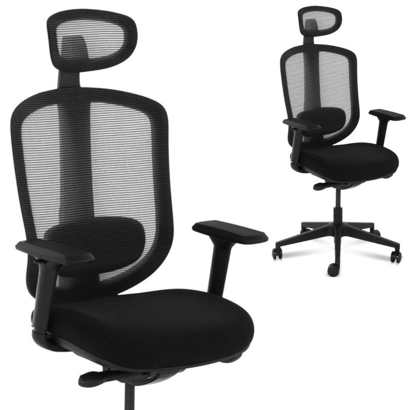 Kėdė ergonomiška biuro kėdė su tinkliniu atlošu ir galvos atrama max 150 kg
Kėdė ergonomiška biuro kėdė su tinkliniu atlošu ir galvos atrama max 150 kg