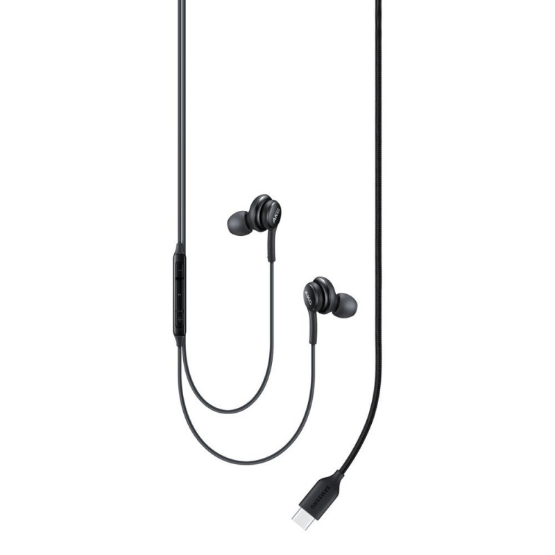 AKG laidinės ausinės, USB-C jungtis, juodos spalvos