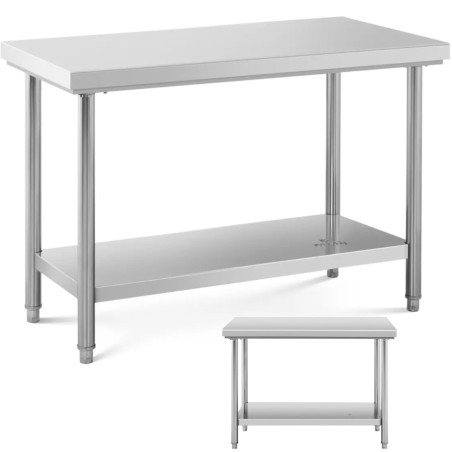 Stalas, centrinis plieninis stalviršis su lentyna, 120 x 60 cm
 
Stalas, centrinis plieninis stalviršis su lentyna, 120 x 60 cm