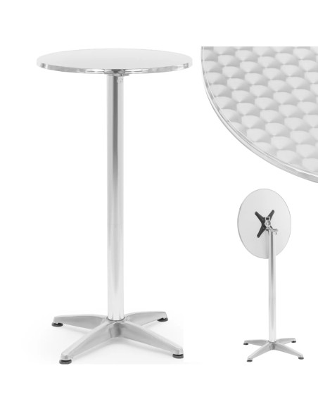 Stalas, apvalus, aukštas, sulankstomas baro stalas, sk. 60 cm 115 cm sidabro
 
Stalas, apvalus, aukštas, sulankstomas baro stalas, sk. 60 cm 115 cm sidabro