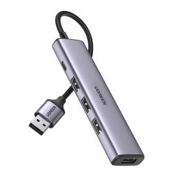 
HUB USB prievado skirstytuvas – 4x USB 3.0, pilka

