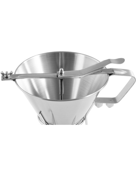 Dozatoriaus pistoletas nerūdijančio plieno padažo piltuvas + stovas 3 purkštukai 1,8 l Dozatoriaus pistoletas nerūdijančio plieno padažo piltuvas + stovas 3 purkštukai 1,8 l