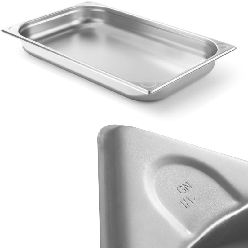 Kitchen Line GN 1/1 plieninis konteineris, aukštis 40 mm - Hendi 806111 Kitchen Line GN 1/1 plieninis konteineris, aukštis 40 mm - Hendi 806111