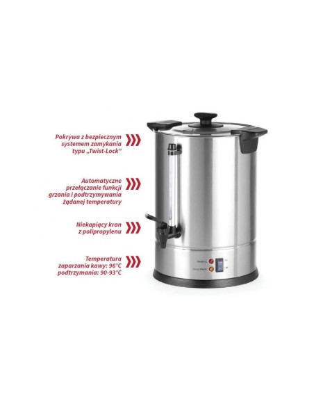 
Kavos ir arbatos virimo aparatas plieninis 950W 5L
