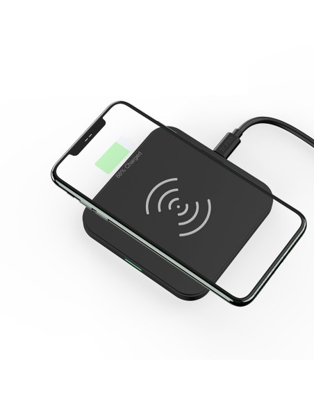Qi 10W belaidis įkroviklis ausinėms telefonui ir QC3.0 sieninis įkroviklis + USB - microUSB laidas 1,2m juodas Qi 10W belaidis įkroviklis ausinėms telefonui ir QC3.0 sieninis įkroviklis + USB - microUSB laidas 1,2m juodas