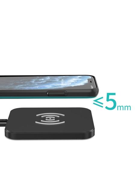 Qi 10W belaidis įkroviklis ausinėms telefonui ir QC3.0 sieninis įkroviklis + USB - microUSB laidas 1,2m juodas Qi 10W belaidis įkroviklis ausinėms telefonui ir QC3.0 sieninis įkroviklis + USB - microUSB laidas 1,2m juodas