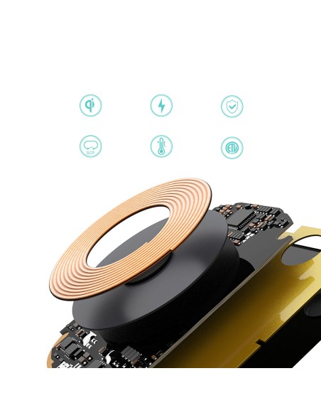 Qi 10W belaidis įkroviklis ausinėms telefonui ir QC3.0 sieninis įkroviklis + USB - microUSB laidas 1,2m juodas Qi 10W belaidis įkroviklis ausinėms telefonui ir QC3.0 sieninis įkroviklis + USB - microUSB laidas 1,2m juodas