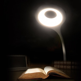 
Belaidė LED skaitymo lempa su spaustuku + juodas mikro USB laidas
