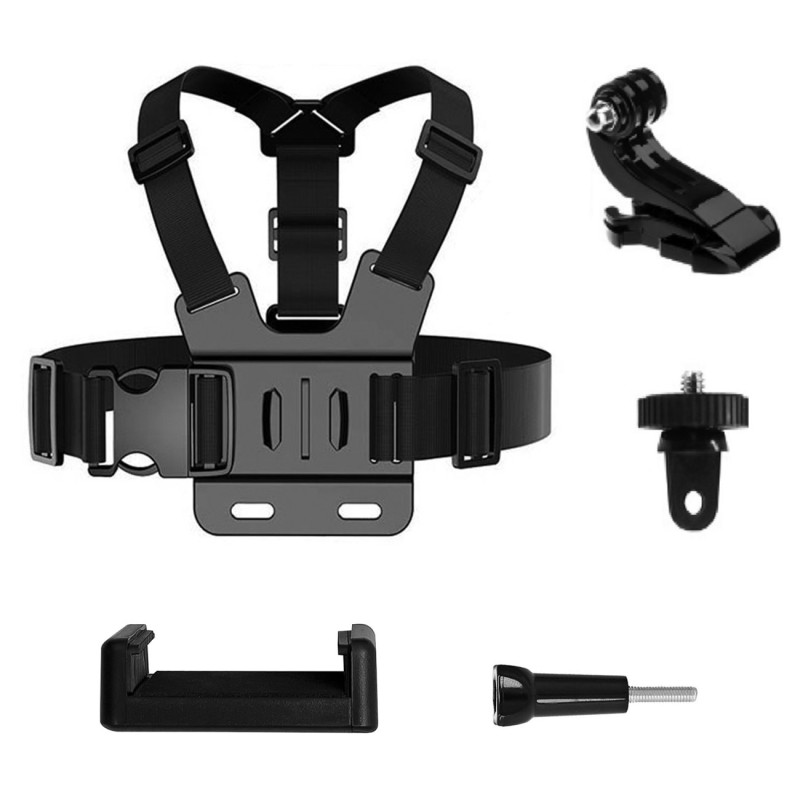 
GoPro DJI Insta360 SJCam Eken krūtinės dirželio veiksmo kameros priedų rinkinys
