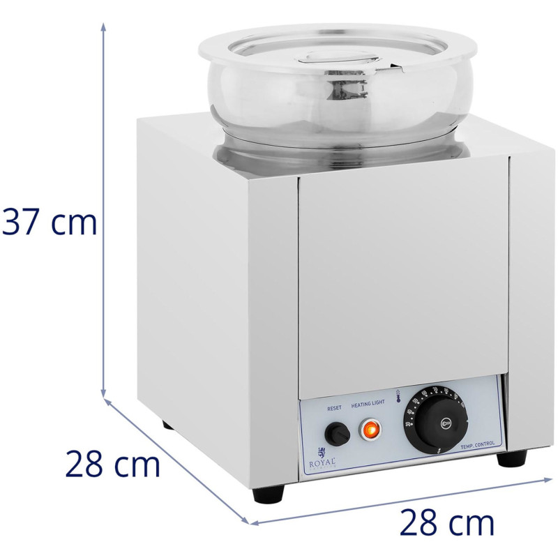 Bain-marie elektrinis šildytuvas šokolado fondiu sriubos stotis 500 W 7 l