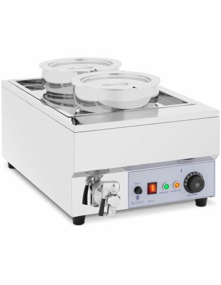 Bain-marie elektrinis šildytuvas fondiu šokoladinės sriubos stotelė 1500 W 2 x 7 l
 
Bain-marie elektrinis šildytuvas fondiu šokoladinės sriubos stotelė 1500 W 2 x 7 l