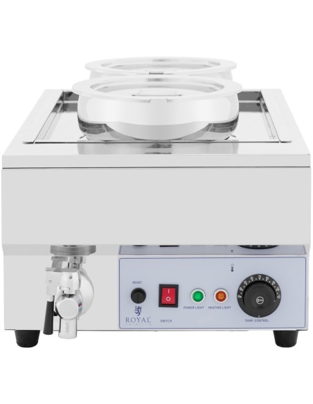 Bain-marie elektrinis šildytuvas fondiu šokoladinės sriubos stotelė 1500 W 2 x 7 l
 
Bain-marie elektrinis šildytuvas fondiu šokoladinės sriubos stotelė 1500 W 2 x 7 l