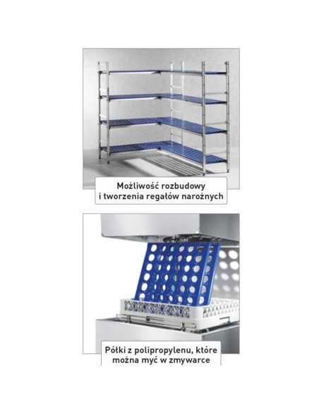 Ažūrinė lentyna maistui laikyti, plotis 128 cm, aukštis 168,5 cm - Hendi 812273