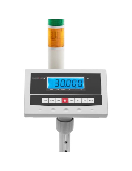 Sandėlio platforminės svarstyklės su LCD šviesos signalų stulpeliu 30 kg / 0,001 kg
 
Sandėlio platforminės svarstyklės su LCD šviesos signalų stulpeliu 30 kg / 0,001 kg