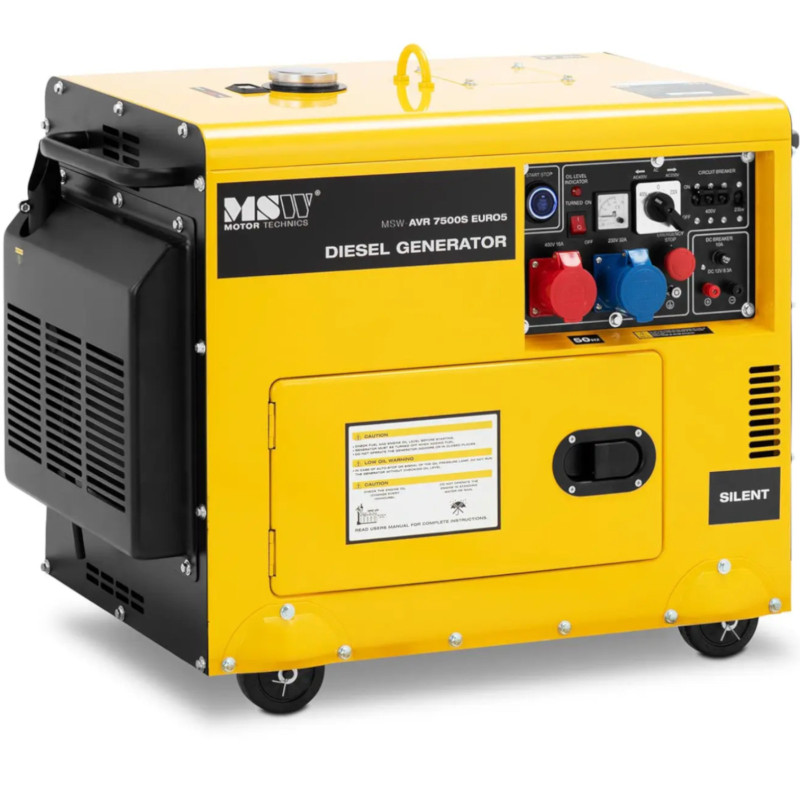 Dyzelinis generatorius ant ratų 230/ 400 V 7500 W 8,75 kVA 16 l