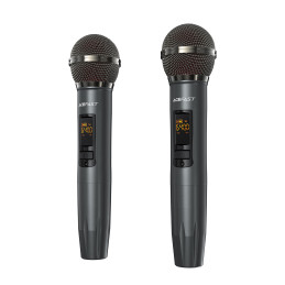 
Belaidis karaoke garsiakalbis 200 W su 2 mikrofonais USB-C juodas
