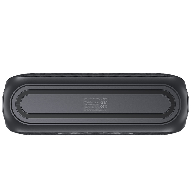 
Belaidis karaoke garsiakalbis 200 W su 2 mikrofonais USB-C juodas
