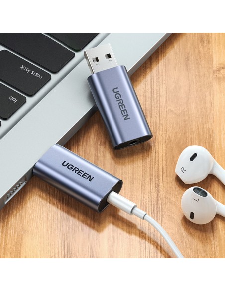 USB-A į miniJack 3,5 mm pilkos spalvos ausinių garso adapteris
 
USB-A į miniJack 3,5 mm pilkos spalvos ausinių garso adapteris