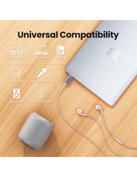 USB-A į miniJack 3,5 mm pilkos spalvos ausinių garso adapteris
 
USB-A į miniJack 3,5 mm pilkos spalvos ausinių garso adapteris