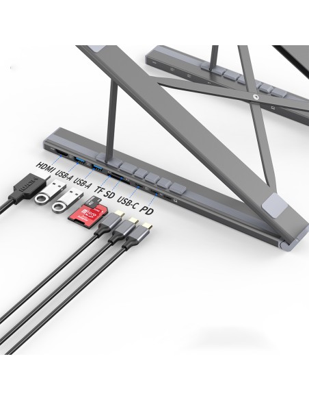 7 viename nešiojamojo kompiuterio stovas HUB adapteris PD USB-C SD TF USB-A HDMI 100 W pilka
 
7 viename nešiojamojo kompiuterio stovas HUB adapteris PD USB-C SD TF USB-A HDMI 100 W pilka
