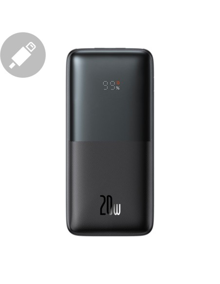 Powerbank Bipow Pro 10000mAh 20W su USB-C 3A 0,3m kabeliu juodas Powerbank Bipow Pro 10000mAh 20W su USB-C 3A 0,3m kabeliu juodas